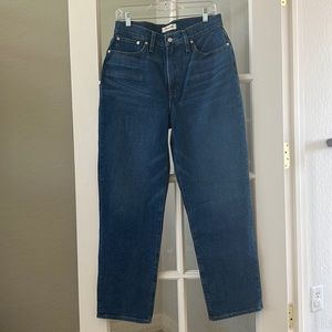 MADEWELL The Perfect Vintage Straight Jean in Dark Wash NWT